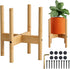 ALIGADO 2 Pack Bamboo Plant Stands Indoor, for Up to 12 Inch