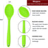 2 Pcs Silicone Spoons for Cooking, Heat Resistant Mixing Utensils for Kitchen Cooking Baking Stirring Tools (Green)
