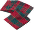 Red & Green Christmas Holiday Plaid Cloth Napkins (Set of 4), 20" Square