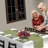 Grelucgo Handcrafted Solid Color Dining Table Runner - Double-Hemstitched (Sage Green, 14 x 72)