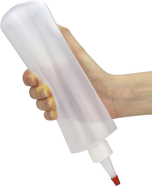 BRIGHTFROM Empty Squeeze Bottles 16 OZ, 2 PACK, BPA Free Squirt Containers for Condiments and Arts