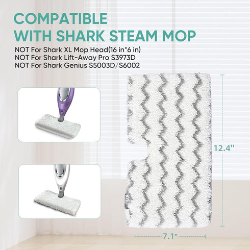 4 Pack Washable Steam Mop Pads for Shark S3500 Series S3501 S3601 S3550 S3901 SE450 S3801CO S3601D