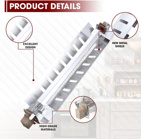 Seentech WR51X10055 Defrost Heater, WR55X10025 Temperature Sensor, WR50X10068 Thermostat for GE & Hotpoint Refrigerators