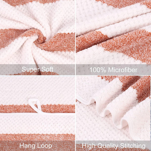 JML 2 Pack(30" 60"), Microfiber Bath Towels, Bath Towel x Oversized, Soft, Super Absorbent and Fast Drying