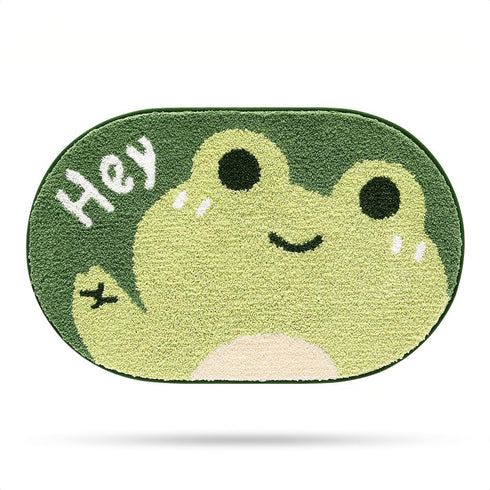 Cute Frog Bath Mat, Extra Soft Absorbent Non-Slip Bathroom Rug, Machine Wash Dry, 20"x31"