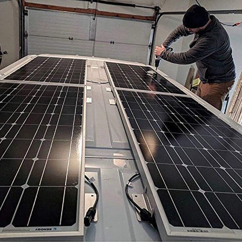 2 Sets 2 Count Renogy Solar Panel Mounting Z Brackets Lightweight Aluminum Corrosion-Free Construction for RVs