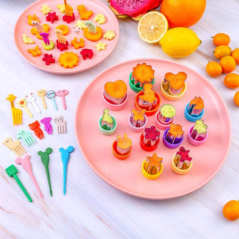 Kimfead 48 Sandwich Cutter for Kids Pcs, Cookie Cutters, Fruit Vegetable Cutter Shapes, Food Picks for Bento Box, Mouse