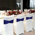 Poise3EHome Sequin Chair Sashes - Navy Blue Folding Chair Covers Bow for Wedding Party Reception Decorations, 10 PCS