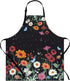 ASPMIZ Floral Apron for Adults - Waterproof Women Apron with 2 Pockets, Flower Cooking Apron, Gifts BBQ Grill