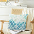 CaliTime Throw Pillow Covers Pack of 2, Cozy Colorful Geometric Trellis Chain Accents, 22 x 22 Inches, Grey Teal