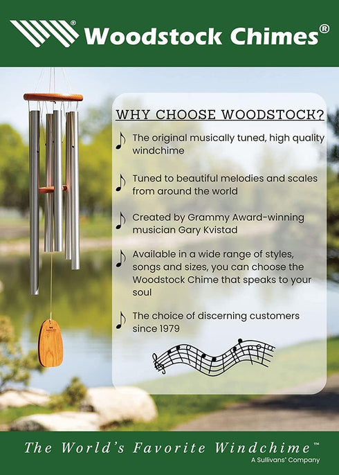 Woodstock Wind Chimes of Mars, 17" Bronze Small Light Sound Wind Chime Décor for Outdoor Garden