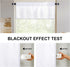 DWCN White Valance Curtains for Living Room, 42 x 18 Inch, Room Darkening Rod Pocket Bathroom/Basement Curtain, 1 Panel