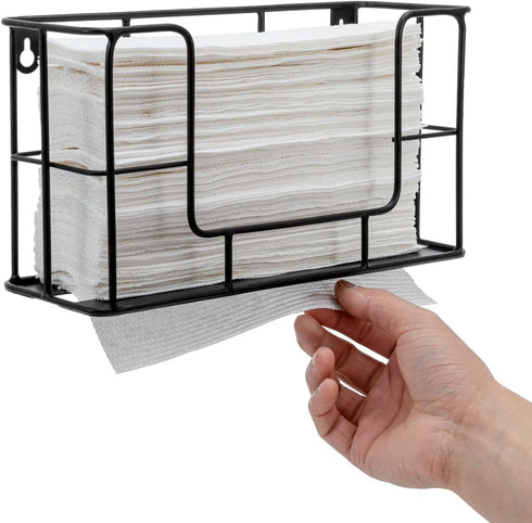 MyGift Wall Mounted Paper Towel Holder - Bathroom Folded Paper Towel Dispenser