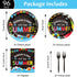 96 Set Summer 24 Pieces End of School Year Theme Tableware for Kids Class Table Decorations Supplies School's Out