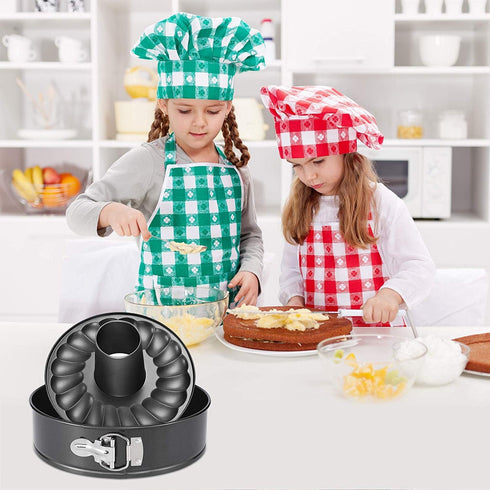 7 Inch Springform and Bundt Pans, Non-stick Cheesecake and Ice-Cream Cake Bakeware, Carbon Steel