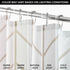 mDesign Fabric Shower Curtain - Geometric Herringbone Chevron Print, 72" x 72", Beige/White, Machine Washable & Water