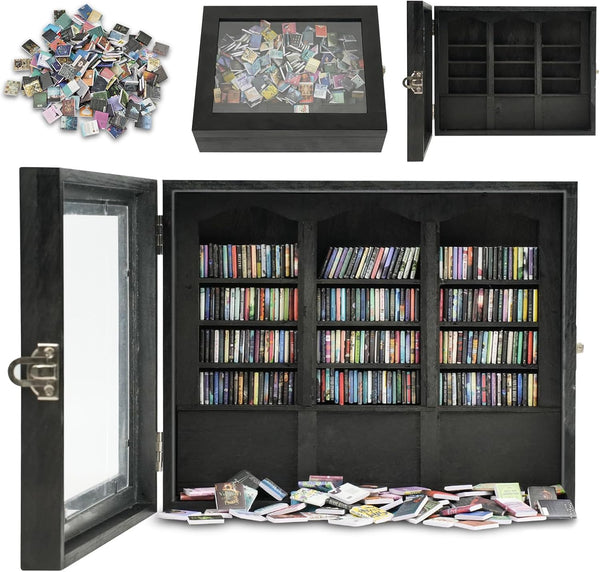 TABTAG Anxiety Bookshelf - Shake Off Your Anxiety,Miniature Display Shelf,Contains 240 Miniature Book