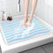Non Slip Shower Mat, 24x24 Inch, Soft Comfortable Bath Mat with Drain, Quick Drying for Bathroom