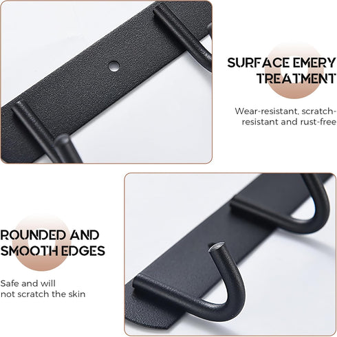 Heavy Duty Magnetic Utensil Holder for Fridge, Magnetic BBQ Tool Rack with 6 Hooks, Strong Magnet Bar for Kitchen