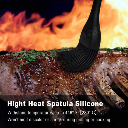 Walfos Silicone Basting Pastry Brush, Heat Resistant for Oil Butter BBQ Grill Baking, BPA Free (10")
