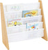 Humble Crew 4-Tier Kids Bookshelf, Natural Wood/White - Premium Book Shelf for