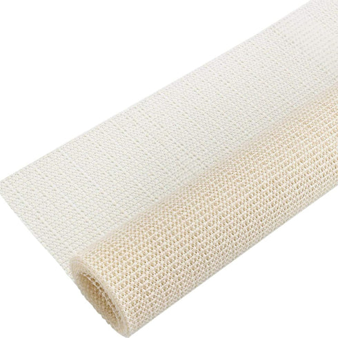 Xrrxy Anti Slip PVC Tablecloth Underlay, Adjustable Foam Mat, Anti-Skid Rug Pad Gripper Table Mat, White