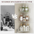 STAHLHEART 3-Pack White Shower Caddy Corner, Adhesive Shower Shelves for Inside Shower, Rustproof Bathroom Organizer