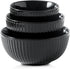 Hasense Mixing Bowls Set of 3, Large Ribbed Black Bowls 1.5/1/0.5 Qt for Kitchen, Cooking, Baking & Serving