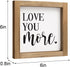6 Inch Love You More Sign, Wooden Romantic Valentines Day Gifts, Rustic Wall Decor Home Nursery Bedroom Shelf Table