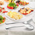 LIANYU Large Serving Spoons and Forks Set of 12, Stainless Steel Buffet Catering Dinner Party Slotted Utensils, 9.8 Inch