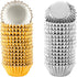 1000 PCS Mini Foil Cupcake Liners 1.25 inches - Gold and Silver Tulip Paper Cups for Baby Shower, Birthday Party