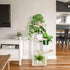 YOCOMEY 4 Tier Plant Stand Indoor, Thickened Metal Wood Corner Plant Shelf Stands for Multiple Plants, Indoor Tall