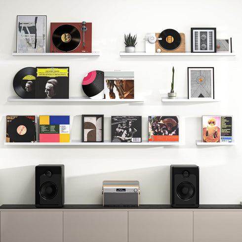 Heimlove Set 2, 16 Inches Picture Ledge Shelf, Small Floating Shelves of Picture Shelf for Wall with Ledge, Kids