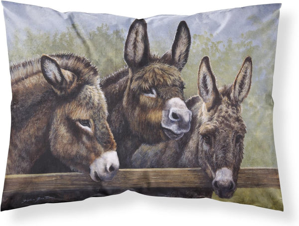 Caroline's Treasures BDBA0235PILLOWCASE Donkeys by Daphne Baxter Fabric Standard Pillowcase, Super Soft, Easy Care