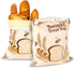 Nedsewor 2 Pack Reusable Beeswax Bread Bags for Sourdough, 17inx13in Bread Bags for