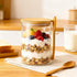 Npmkx 2pack Overnight Oats Containers With Lids and Spoons, Glass Jars with Bamboo Lids, Leak-Proof Overnight Oats Jars