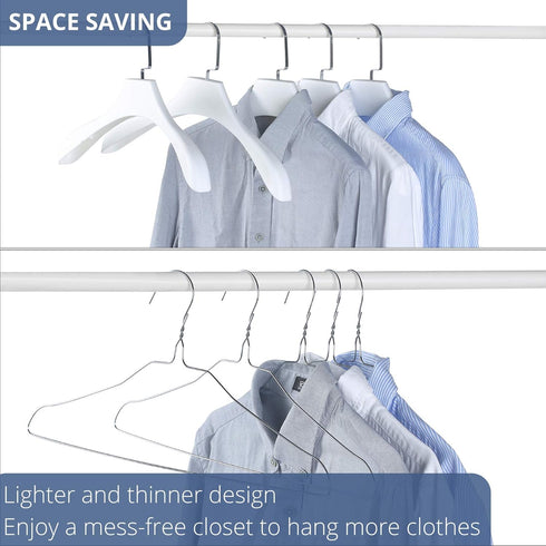 Mr. Pen Wire Hangers, 10 Pack Metal Hangers for Clothes, Slim Standard Wire Coat Hangers, Silver