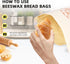 BERBAM 2 Pack Freshness,13X17 inch Beeswax Bread Bags with Replaceable Liners,Reusable Bread Bags for Homemade Bread
