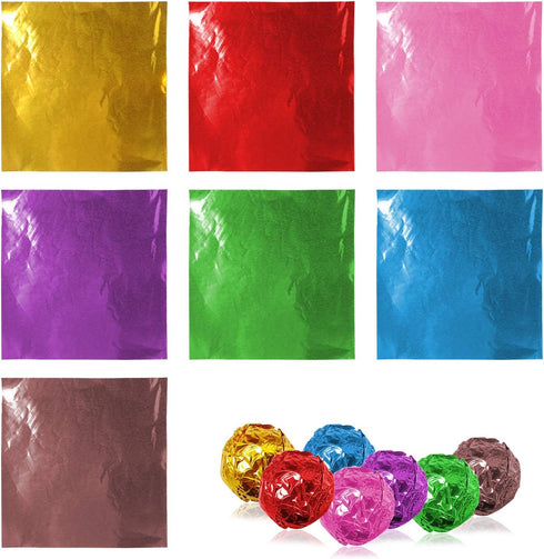 700 Pcs Foil Candy Wrappers, Square Aluminum Foil Paper for Caramel Candy Packaging, Decoration (4x4 inches)