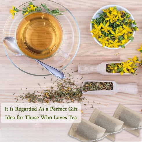 NEPAK 600 Pcs Disposable Tea Filter Bags for Loose Tea, Drawstring Empty Tea Bags, 100% Natural Unbleached Paper