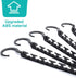 HOUSE DAY Sturdy Plastic Space Saving Hangers, 12 Pack, Closet Organizer for Heavy Clothes (Black)