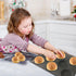 Bluedrop Silicone Hamburger Bread Forms, Perforated Bakery Molds, Non Stick Baking Sheets Fit Half Pan Size