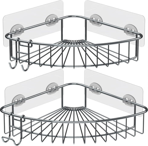 Shower Shelf for inside Shower, Shower Shelf Corner, Shower Corner Caddy, Adhesive
