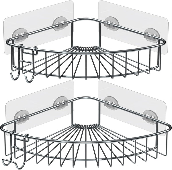 Shower Shelf for inside Shower, Shower Shelf Corner, Shower Corner Caddy, Adhesive
