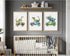 SYYANKK 12x16x3 Inch Dinosaur Nursery Wall Art Kids Canvas Poster Baby Boy Nursery Wall Decor Green Dino Pictures