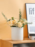 Ceramic Kitchen Utensil Holder, 7" Large Stable Crock, Cooking Organizer for Kitchen Counter, Dishwasher Safe, White