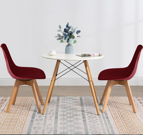 Pack 4 Armless of Velvet Mid Century Modern Dining Chair Covers, Chair Cover,Living Room Side Chair Slipcovers