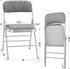 2 Pack Commercial (2, Folding Chairs with Fabric Padded Cushion and Back, Grade Metal Chairs with Comfortable Fabric