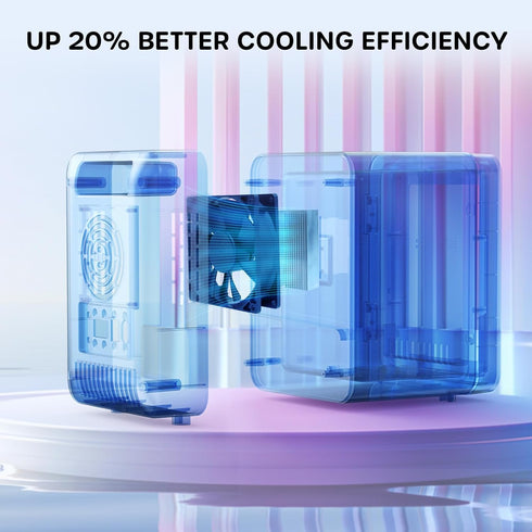 ECOWELL Mini Skincare Fridge with LED Mirror, 4L/6 Can for Makeup Cosmetic Beauty, Small Refrigerator for Bedroom Office
