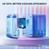 ECOWELL Mini Skincare Fridge with LED Mirror, 4L/6 Can for Makeup Cosmetic Beauty, Small Refrigerator for Bedroom Office